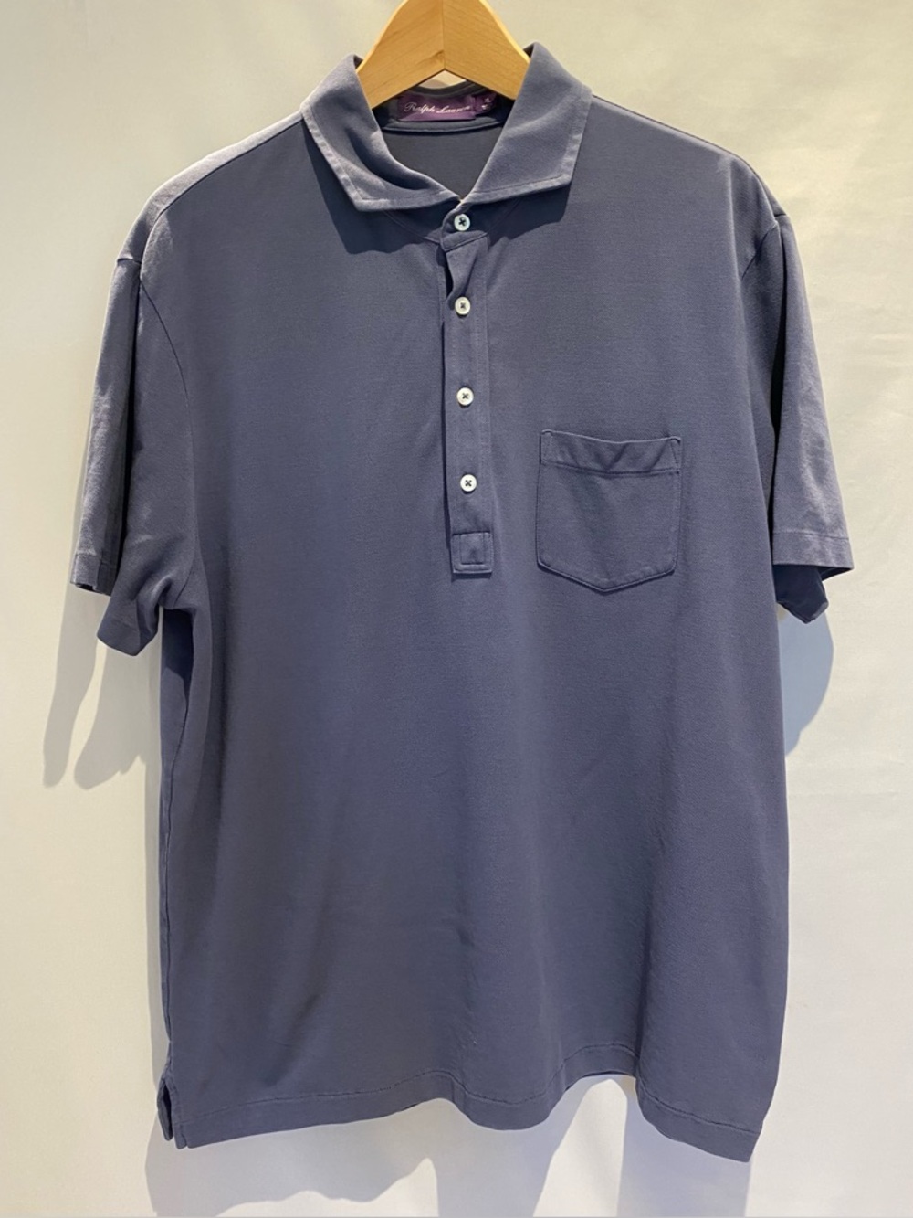 Ralph Lauren Purple Label Men's Jersey Pocket Polo Shirt, Supply Blue, size XL